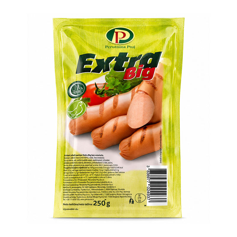 Perutnina Extra Big Chicken Frankfurter 250g