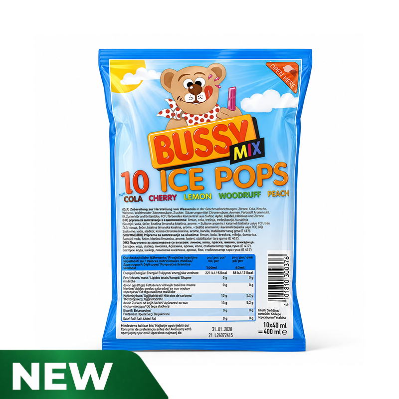 Bussy Mix Ice Pops Water Ice Drinks
