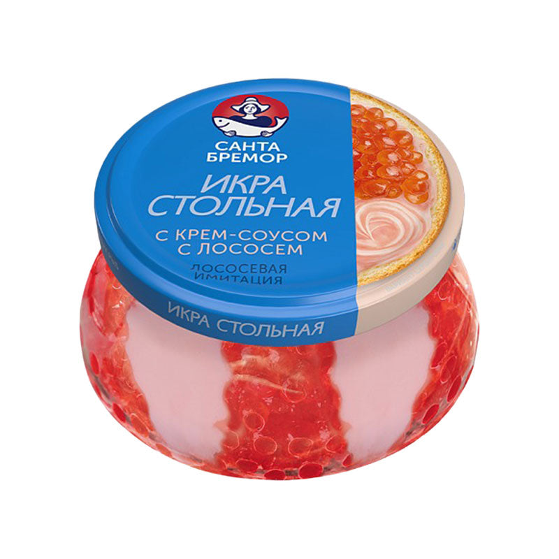 Santa Bremor Salmon caviar ''Stolnaya'' imitation with smoked salmon sauce 220 g