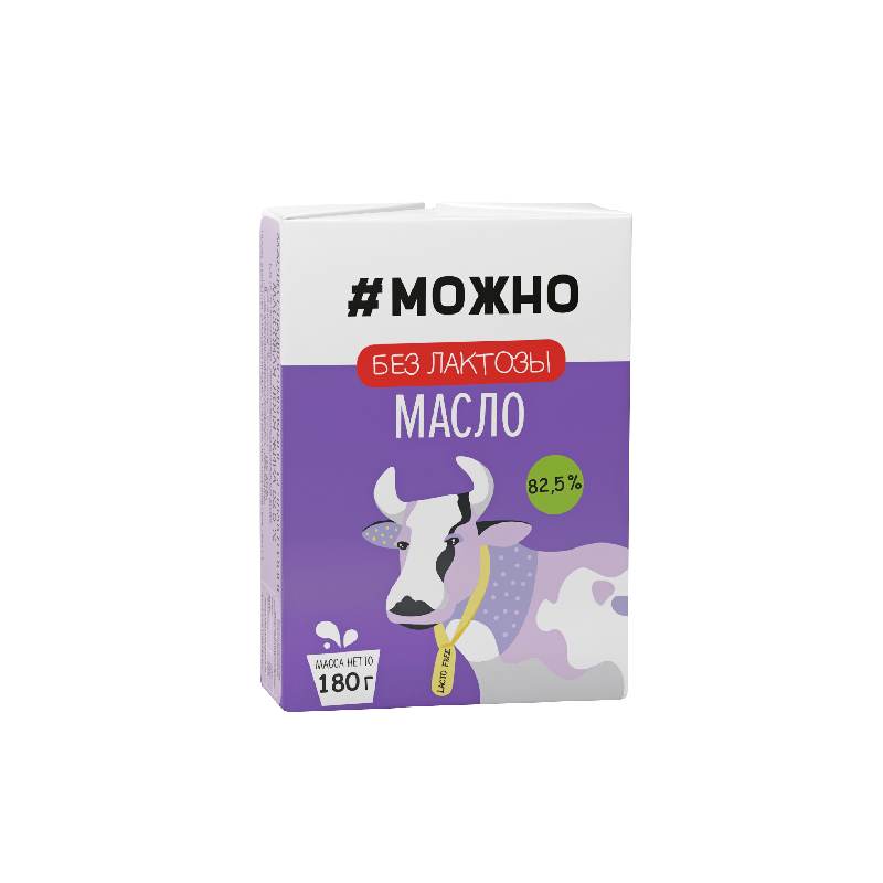 Mozhno lactose-free Sweet Cream Butter unsalted 82.5% fat 180g
