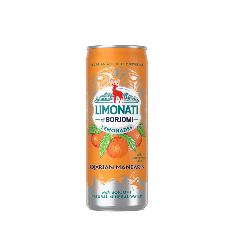 Borjomi Limonati Lemonade Adjarian Mandarin Soft Drink 330ml