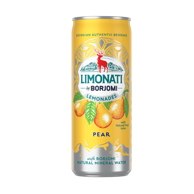 Borjomi Limonati Lemonade Pear Soft Drink 330ml