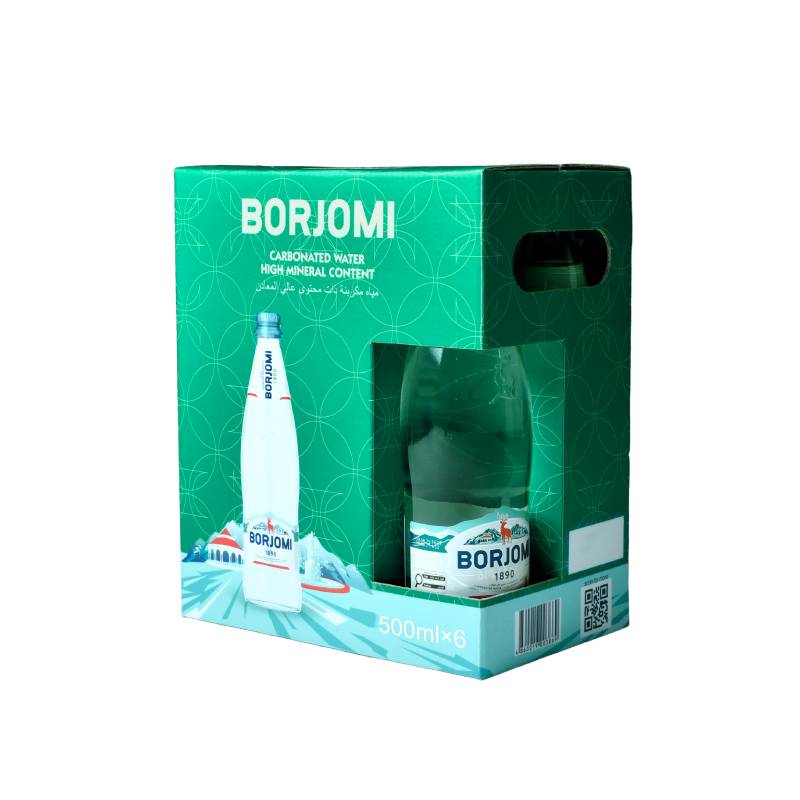 Borjomi Sparkling Natural Mineral Water Glass 6 x 500ml