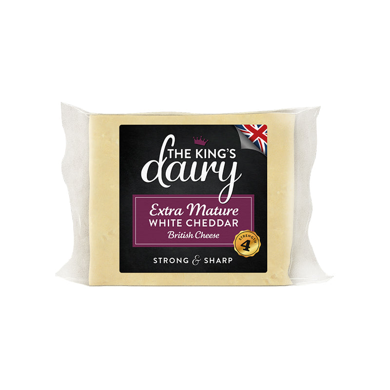The King's Dairy Extra Mature White Cheddar 200g