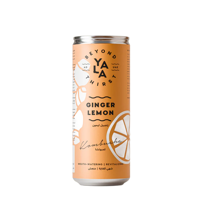 YALA Ginger & Lemon Can Kombucha 250ml