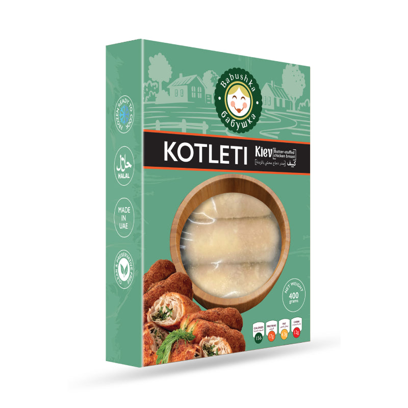 Babushka Kotleti Kiev ? Butter-Stuffed Chicken Breast (400g)