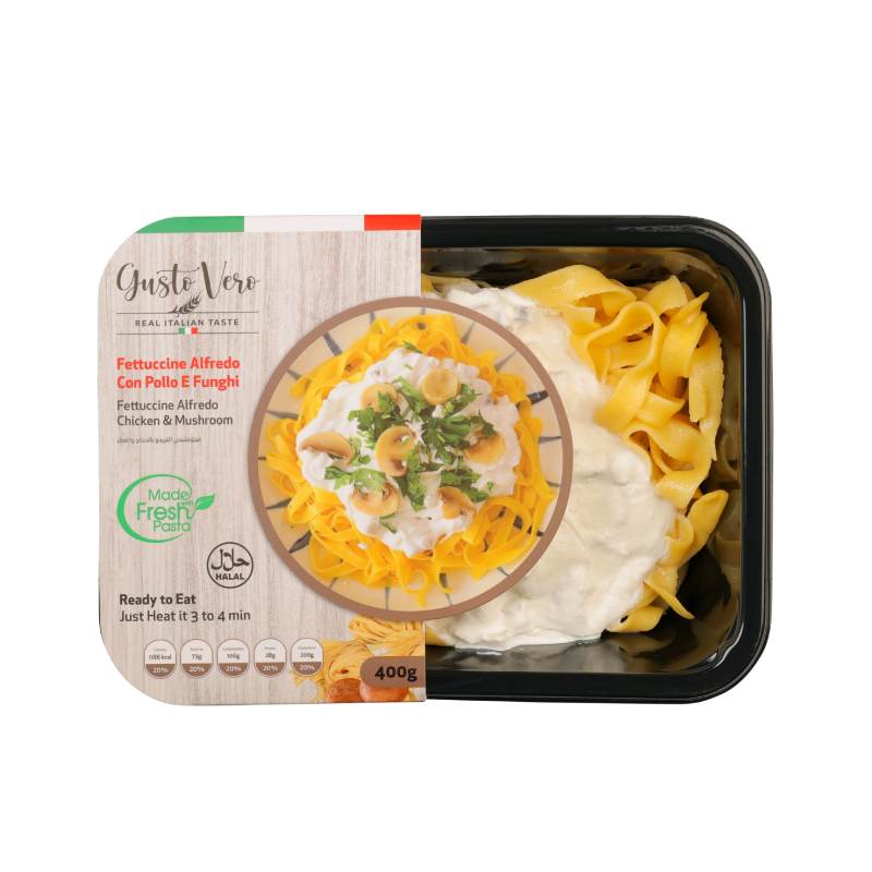 Gusto Vero Fettuccine Alfredo Chicken and Mushroom Pasta