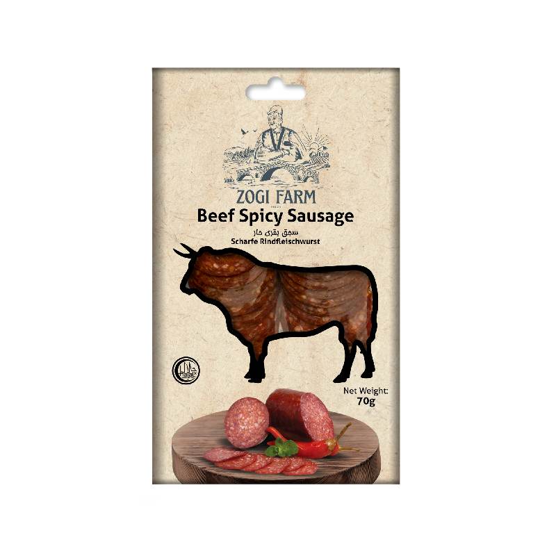 Zogi Farm Dry Beef Sausage Slice Spicy 70g