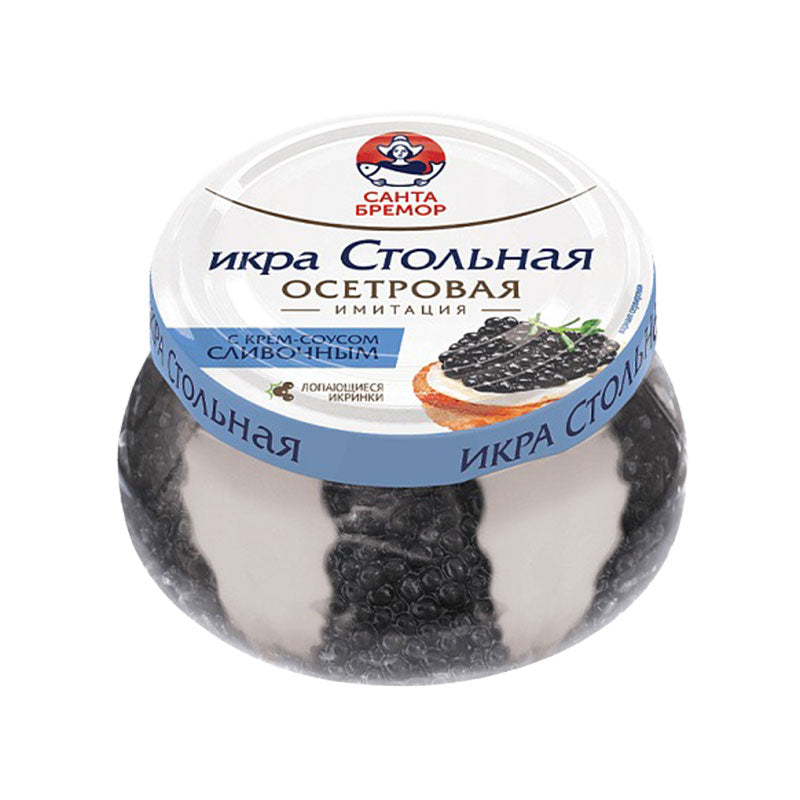 Santa Bremor Sturgeon caviar ''Stolnaya'' imitation with creamy sauce 220 g