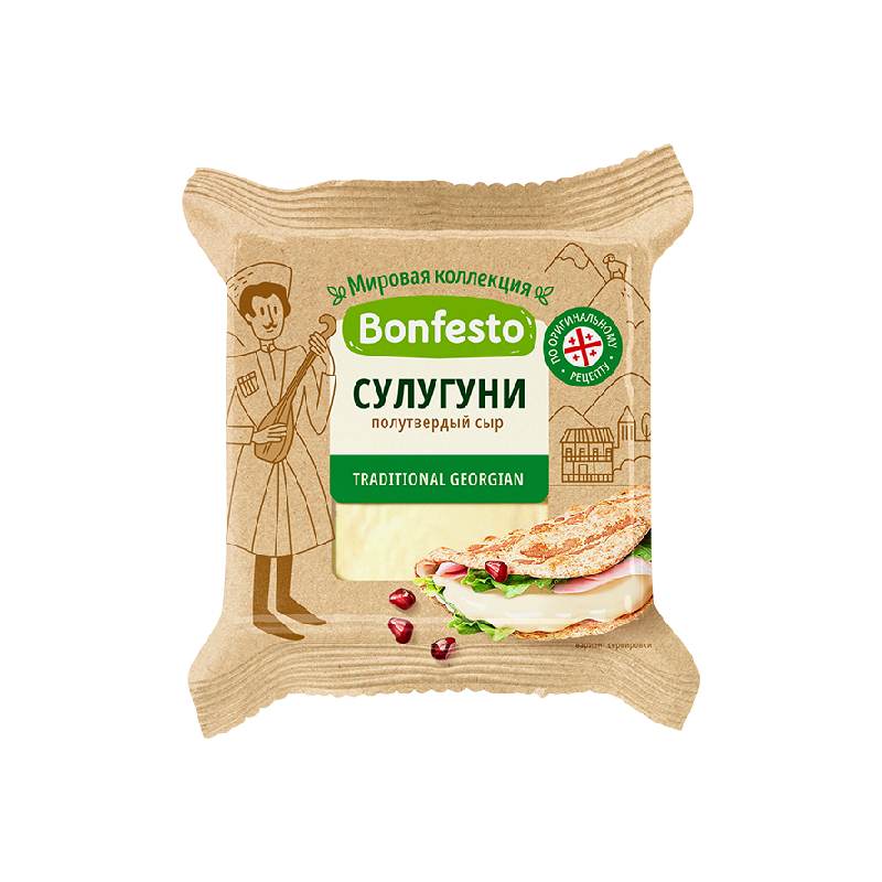 Bonfesto Semi-Hard Cheese Suluguni 40% 200g