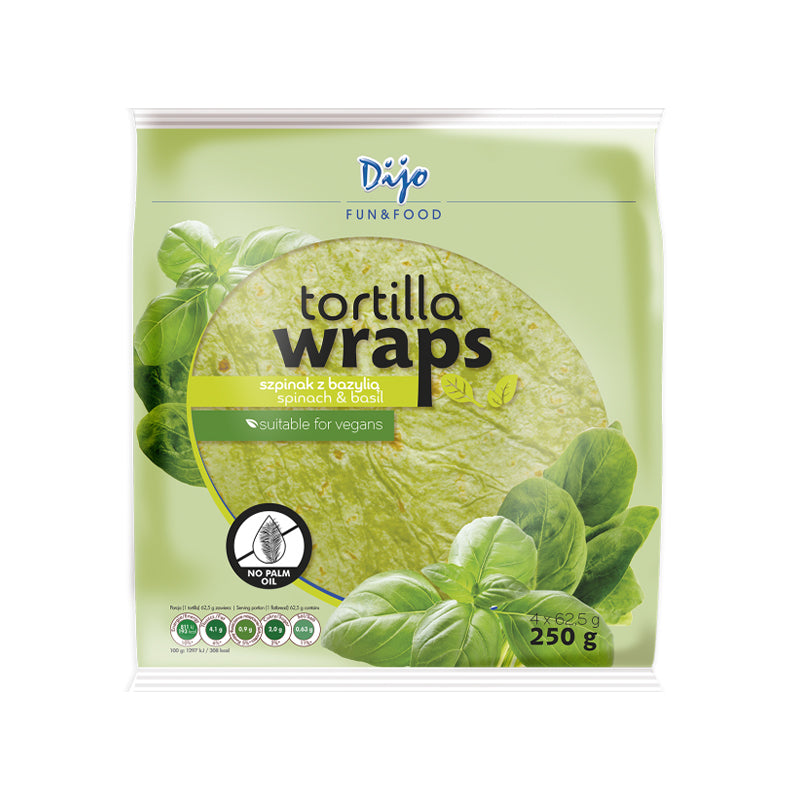 Dijo Tortilla Spinach ? 25cm, 4pcs/62,5g