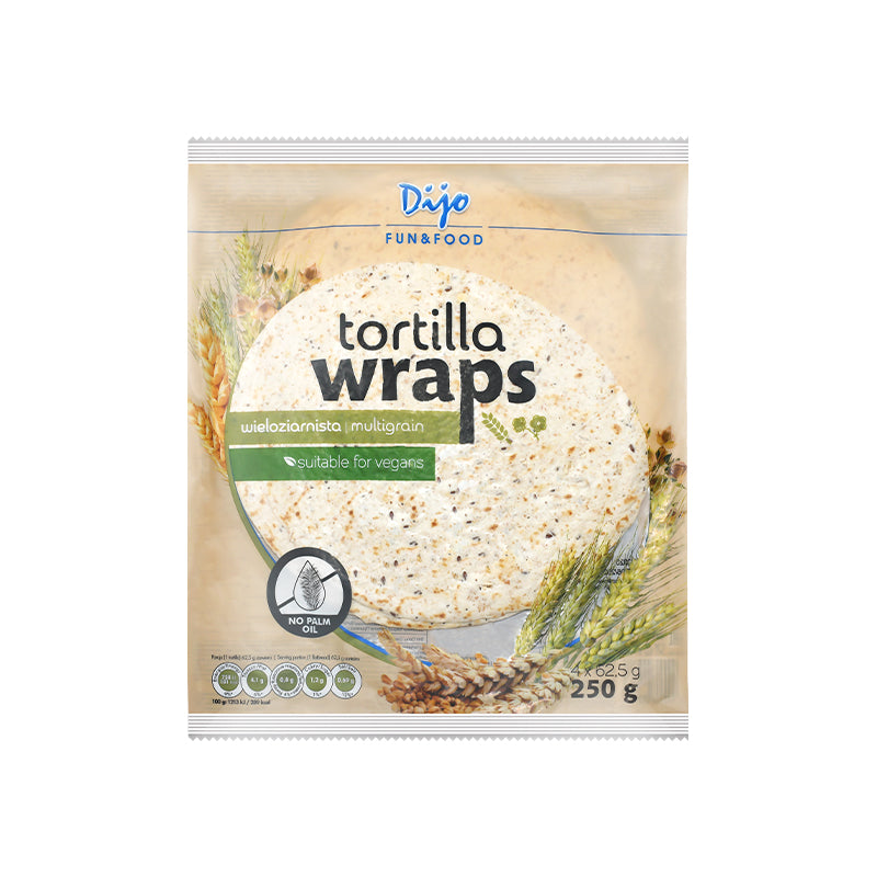 Dijo Tortilla Multigrain ? 25cm, 4pcs/62,5g