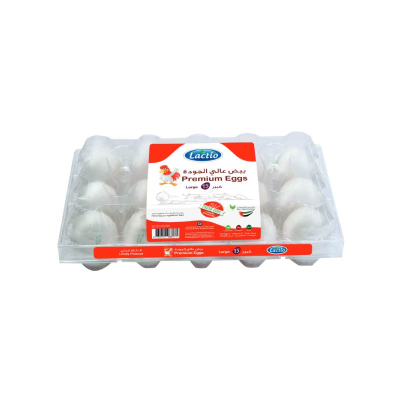 Lactio Premium Eggs Large 15 Pcs