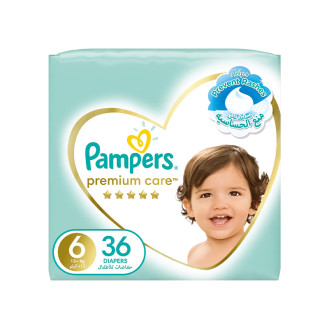 Pampers Premium Care Diapers Size 6, 13+kg The Softest Diaper 36pcs