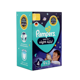 Pampers Baby Diapers Night No.4 (9+3) (10-15kg)