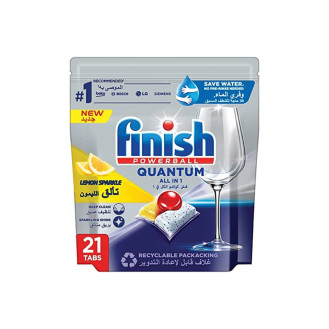 Finish Powerball Quantum All In 1 Lemon Sparkle 21 Tabs