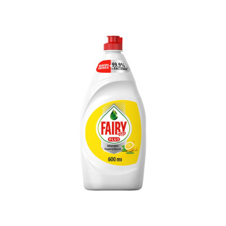Fairy Plus Lemon Dishwashing Liquid Soap With Alternative Power To Bleach 600ml
