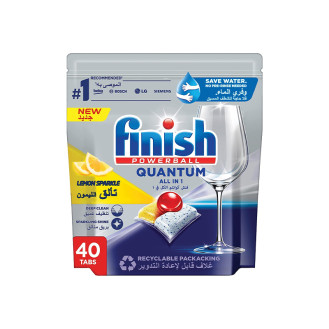 Finish Powerball Quantum All In 1 Lemon Sparkle 40 Tabs