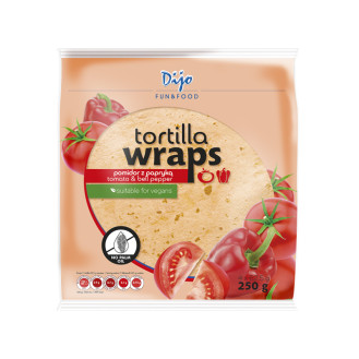 Dijo Tomato Tortilla Ø 25cm, 4 sheets x 62,5g 250g