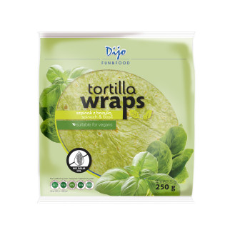 Dijo Spinach Tortilla  Ø 25cm, 4 sheets x 62,5g 250g