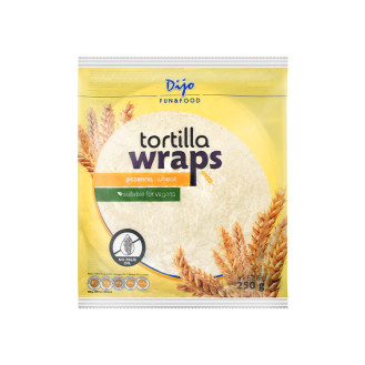 Dijo Wheat Tortilla Ø 25cm, 4 sheets x 62,5g 250g