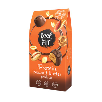 Feel FIT Protein peanut butter pralines, no added sugar, gluten free 66g