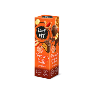 Feel FIT Protein peanut butter pralines, no added sugar, gluten free 33g
