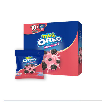 Oreo Mini Strawberry Pouch 10 x 20.4g