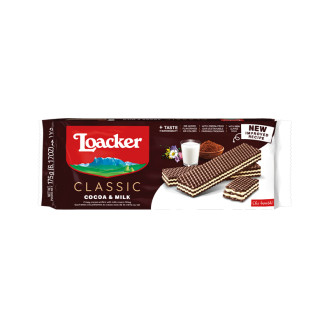 Loacker Cocoa & Milk 175g