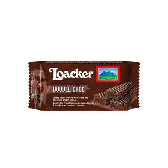 Loacker Double Choc Crispy Wafers With Cocoa And Chocolate Filling 25x45g