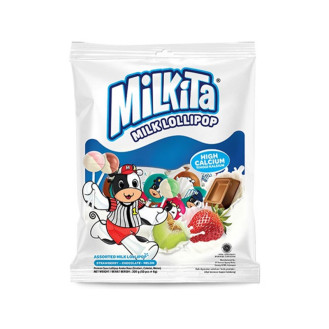Milkita Assorted Milk Lollypop Bag 300g