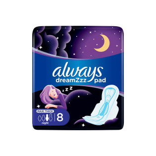 Always DreamZzz Pad Cotton Soft Night Maxi Thick Purple 1x8pc