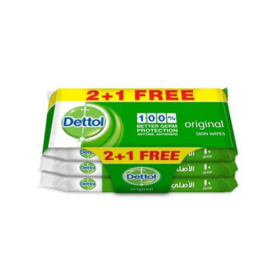 Dettol Original Antibacterial Skin Wipes 10's (2+1)