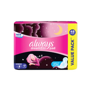 Always DreamZzz Pad Cotton Soft Night Maxi thick 1X48pc