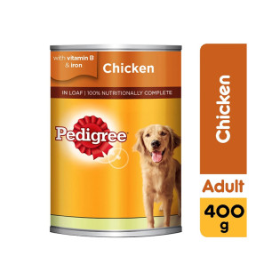 Pedigree Chicken Loaf Wet Dog Food Can 400g