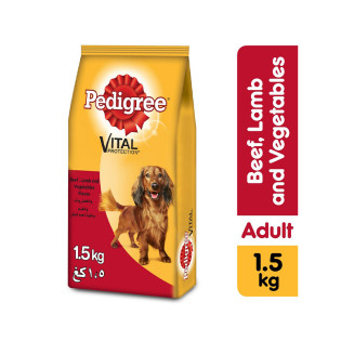 Pedigree Small Breed Beef Lamb Vegetables Dry Dog Food (Adult) 1.5kg