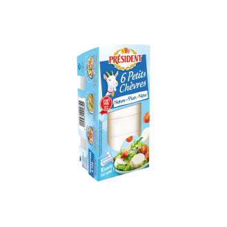 President 6 small unsalted fresh Goat's Cheese 100g