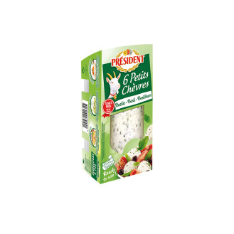 President 6 small Basil unsalted fresh Goat's Cheese 100g