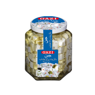 Gazi Soft Cheese Cubes in Oil with Herbs & olives 45% fat 300g