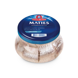 Santa Bremor "Matjes“ Herring Fillet Original in glass Jar 260g