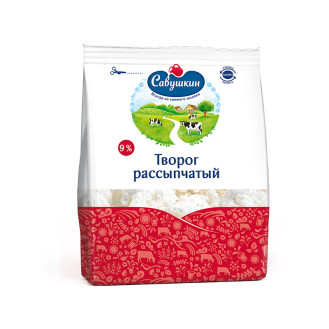Savushkin Cottage Cheese 9% fat 350g