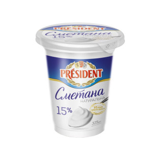 President Sour Cream 15% fat 350g
