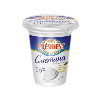 President Sour Cream 15% fat 350g