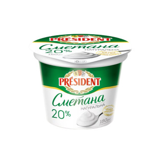 President Sour Cream 20% fat 180g
