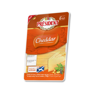 President Cheddar Slices, 6 sheets 150g