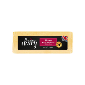 The Kings Dairy  white mature cheddar 2.5kg
