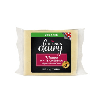 Kings Dairy Organic Mature White Cheddar 200g