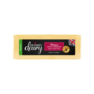 The Kings Dairy organic mature white cheddar 2.5kg