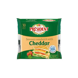 President Cheddar Sandwich Slices, 10 sheets 200g