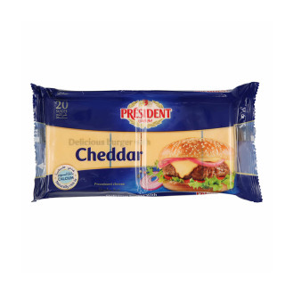 President Cheddar Burger Slices, 20 sheets 400g